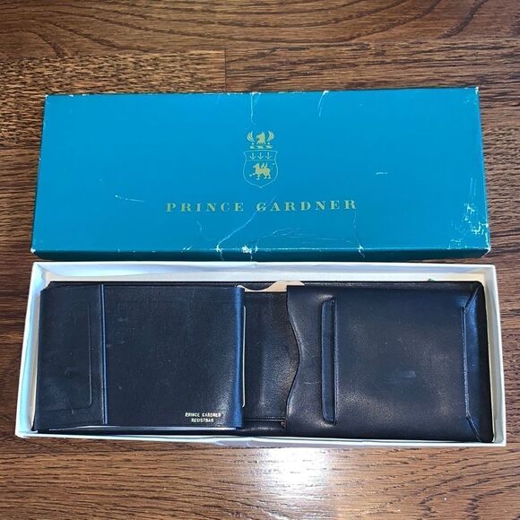 Vtg NWT 70s Prince Gardner black men’s wallet - Picture 1 of 10